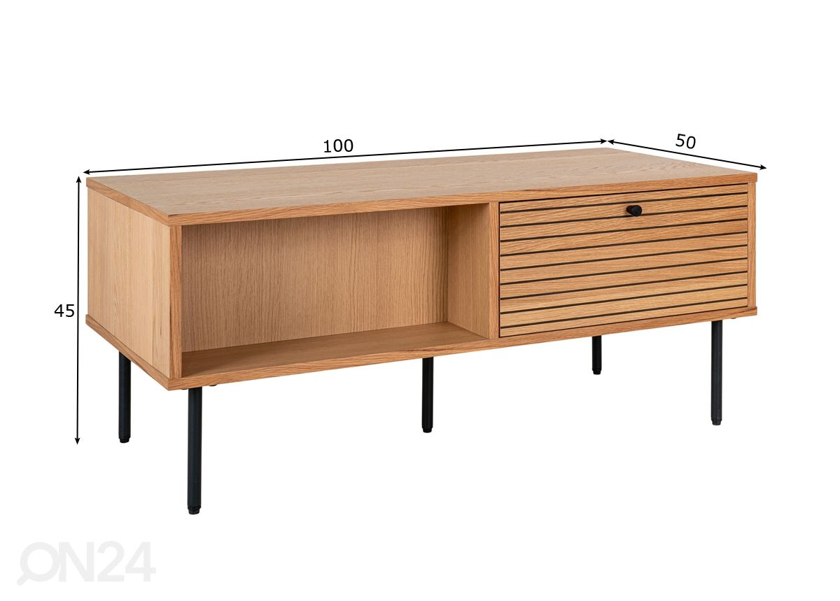 Sohvapöytä Kyoto kuvasuurennos mitat