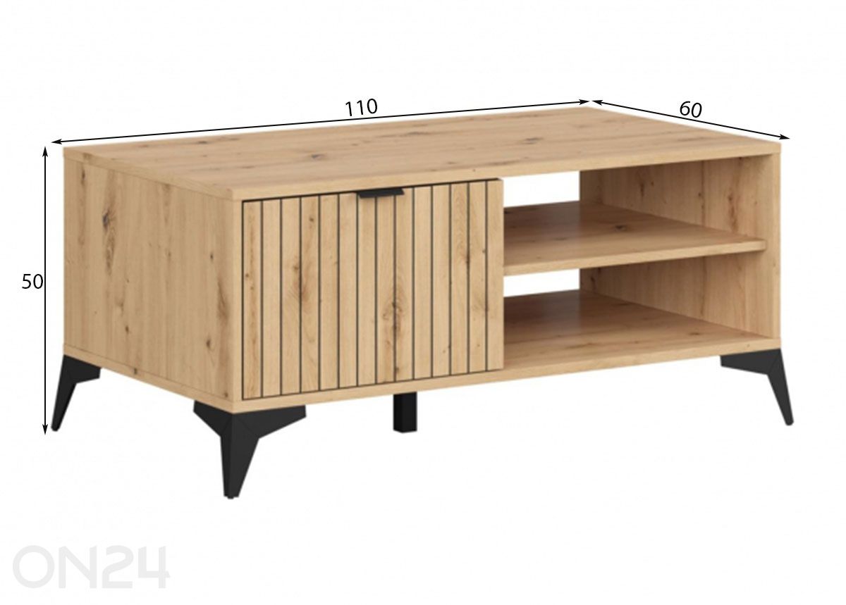 Sohvapöytä Lamea kuvasuurennos mitat