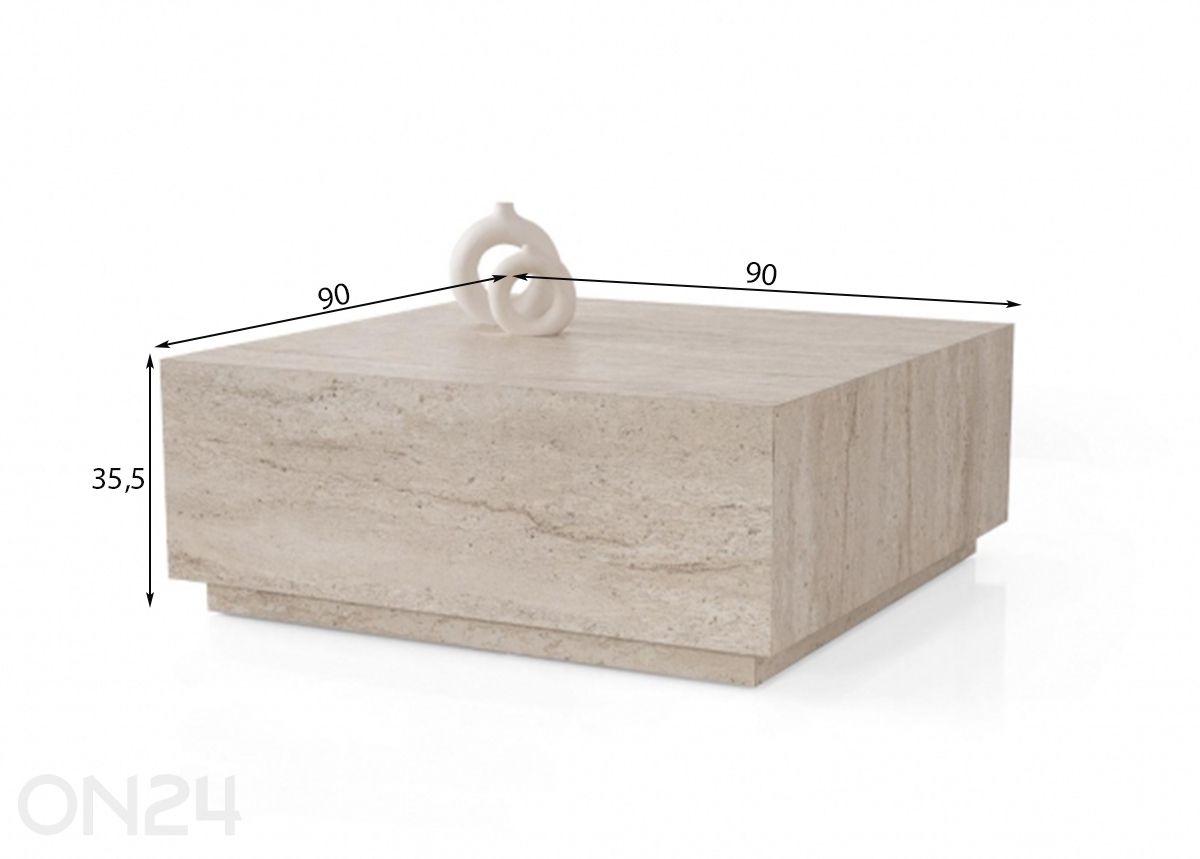 Sohvapöytä Lizbon kuvasuurennos mitat