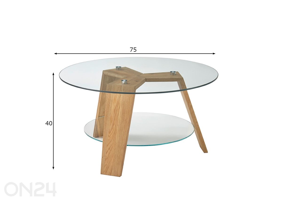 Sohvapöytä Lublin kuvasuurennos mitat