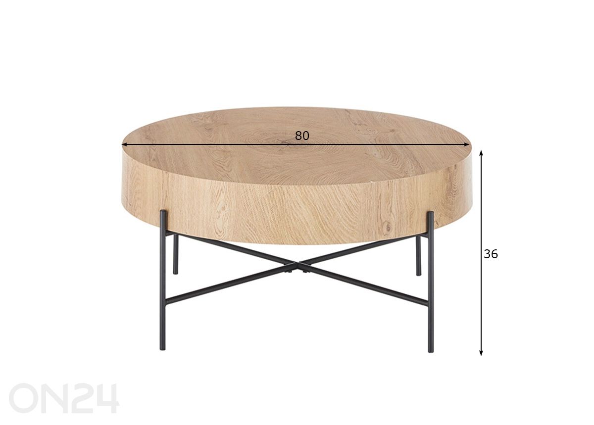 Sohvapöytä Manacor kuvasuurennos mitat