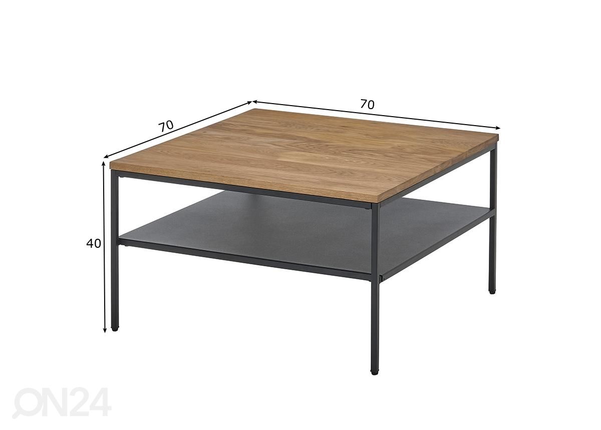 Sohvapöytä Mineral 70x70 cm kuvasuurennos mitat