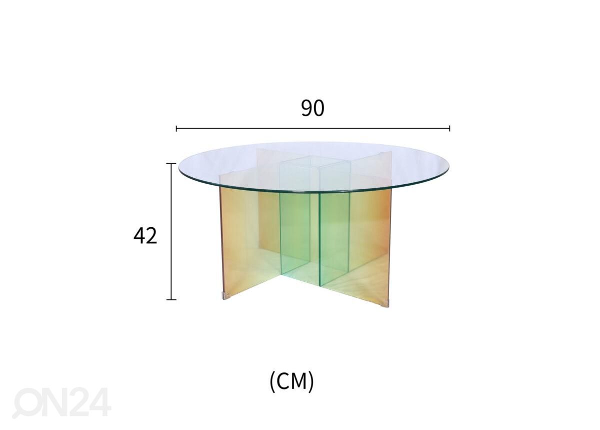 Sohvapöytä Modig Ø 90 cm kuvasuurennos mitat