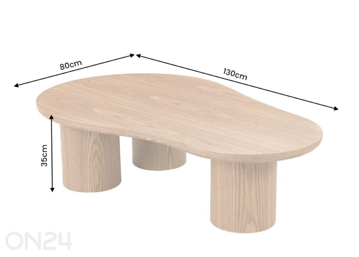 Sohvapöytä Organiko kuvasuurennos mitat