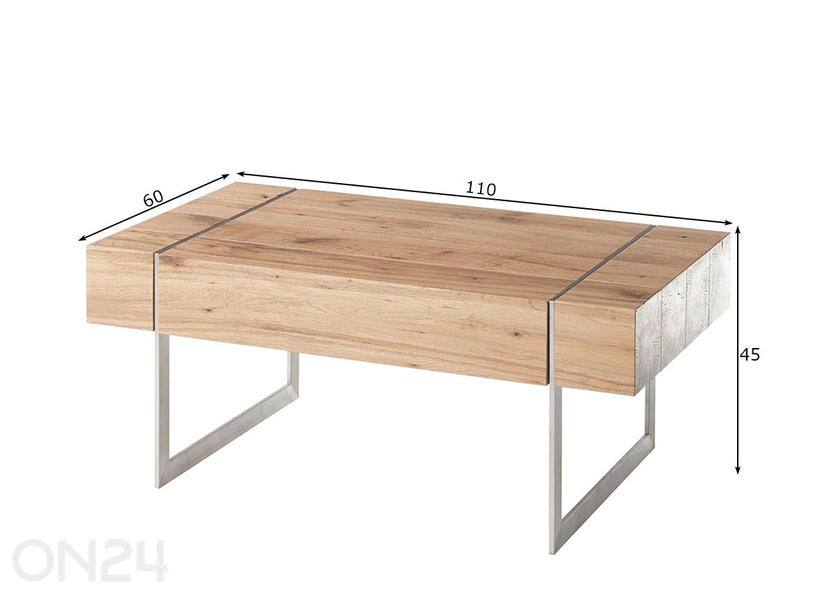 Sohvapöytä Paphos kuvasuurennos mitat