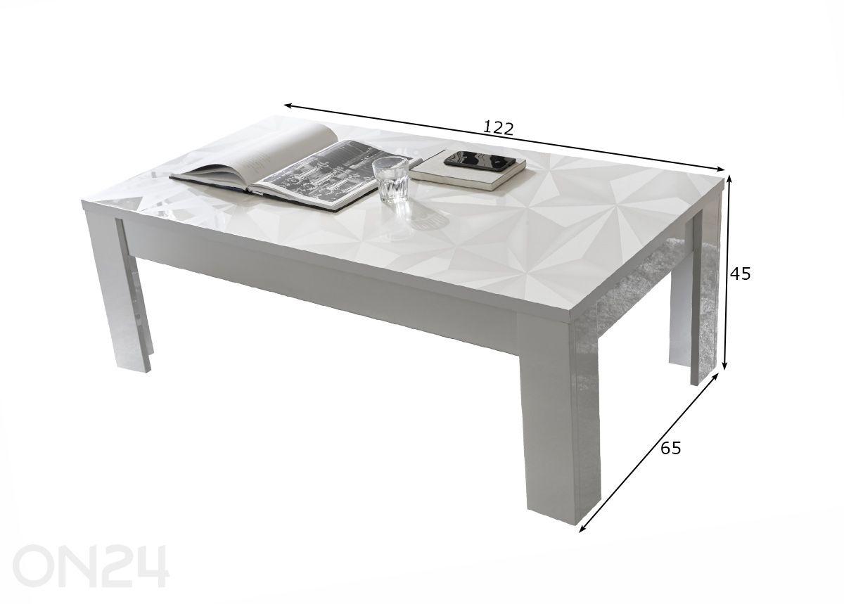 Sohvapöytä Prisma kuvasuurennos mitat