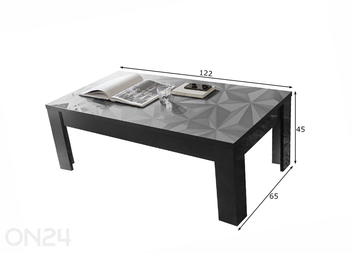 Sohvapöytä Prisma kuvasuurennos mitat