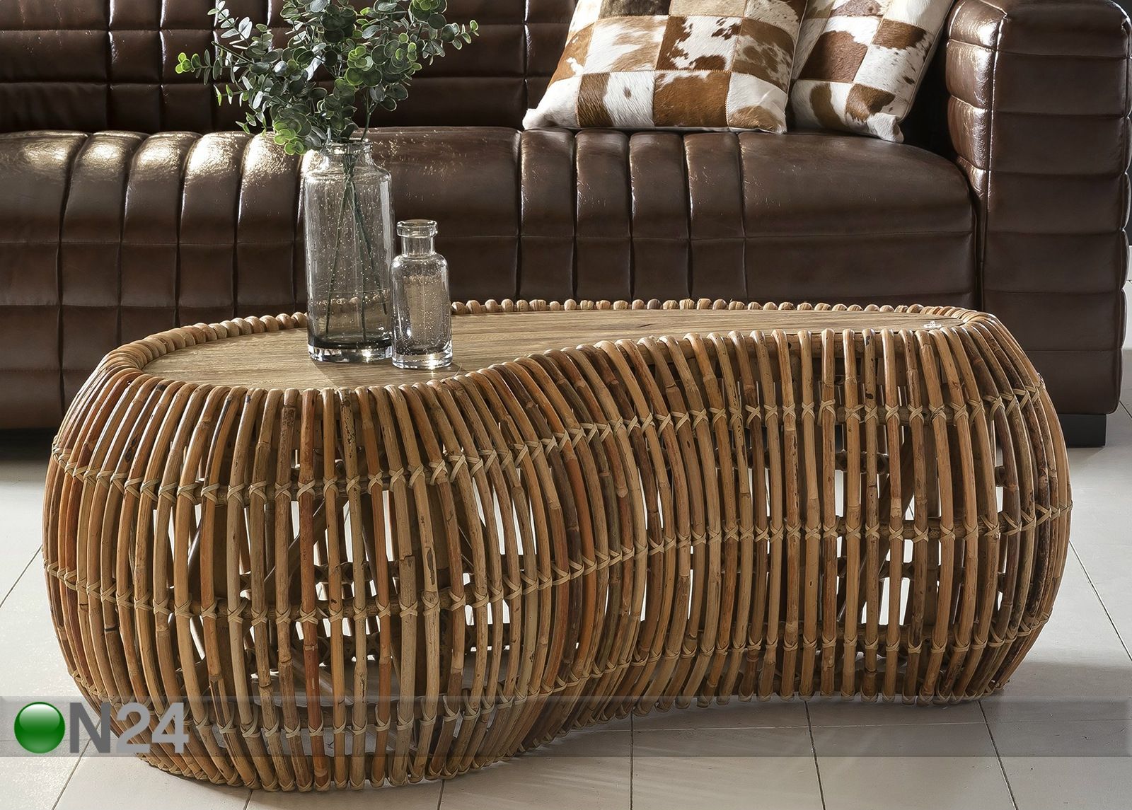 Sohvapöytä Rattan 120x80 cm kuvasuurennos