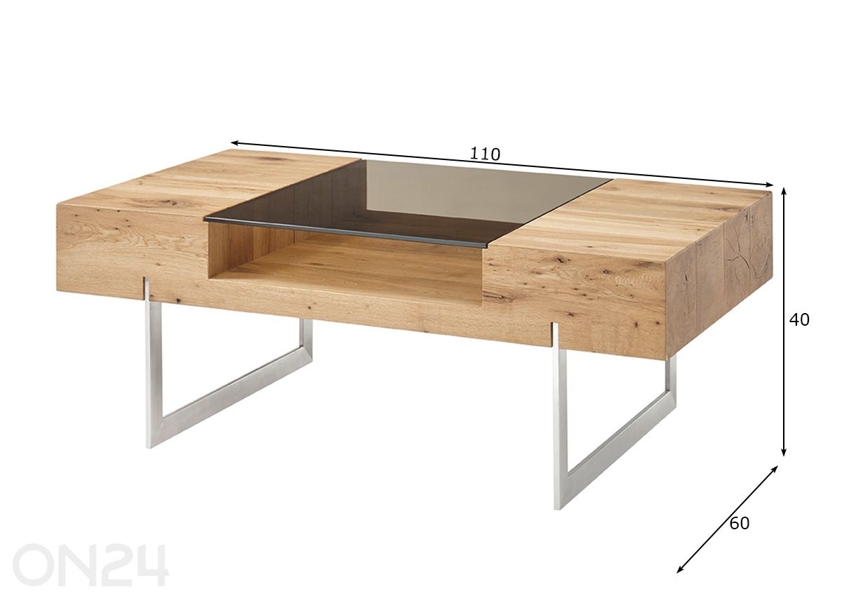 Sohvapöytä Rewa kuvasuurennos mitat