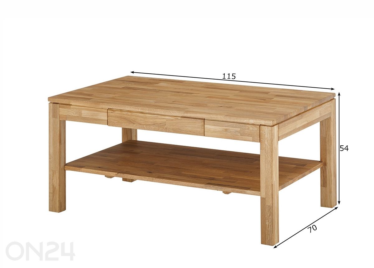 Sohvapöytä Salem kuvasuurennos mitat