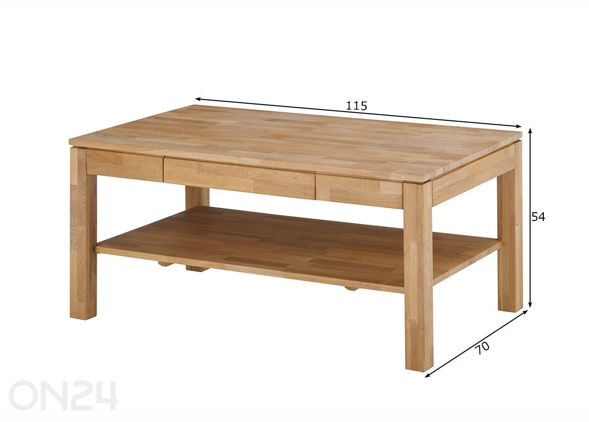 Sohvapöytä Salem kuvasuurennos mitat