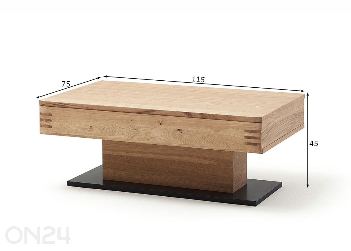 Sohvapöytä Salvador kuvasuurennos mitat