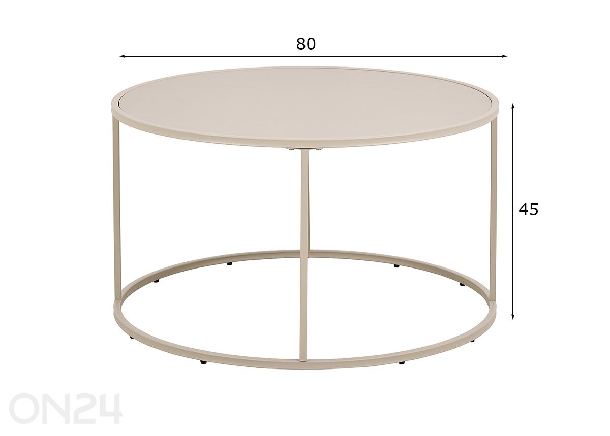 Sohvapöytä Spectral Ø 80 cm kuvasuurennos mitat