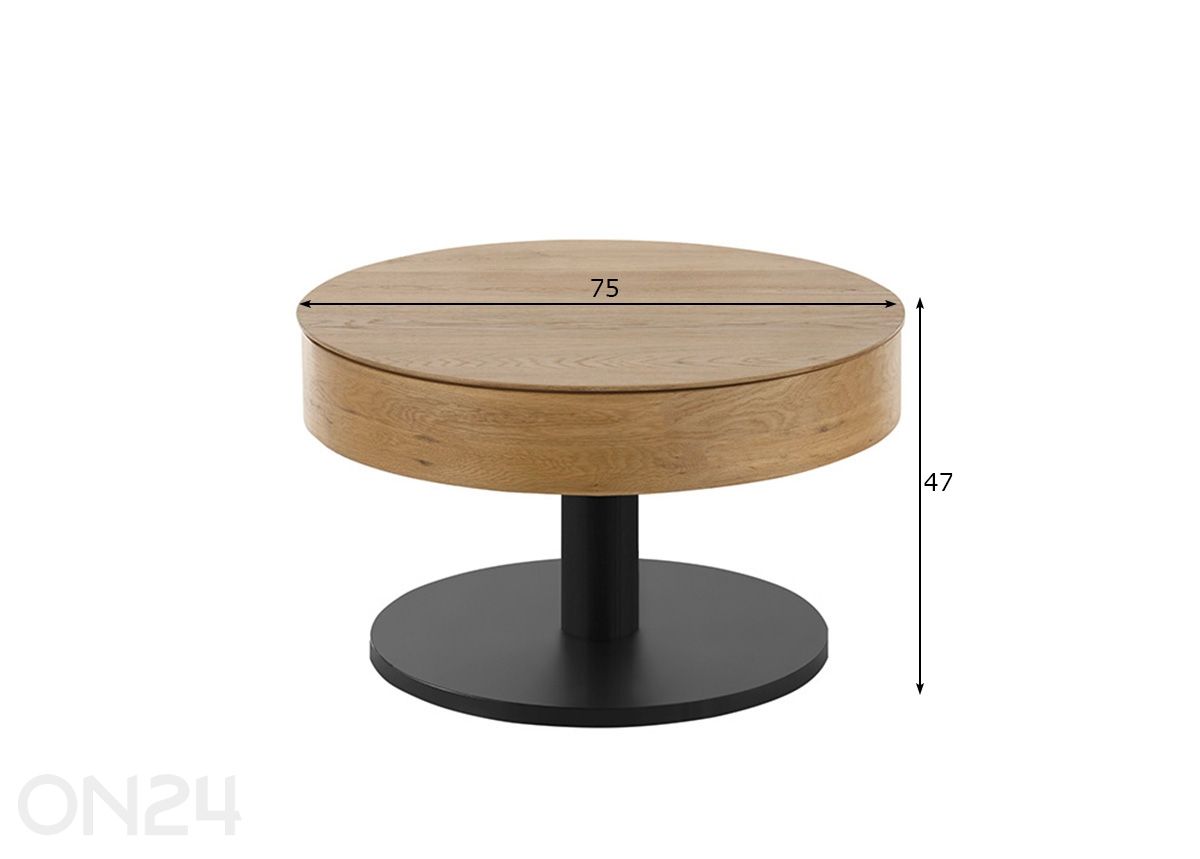 Sohvapöytä Tanger kuvasuurennos mitat