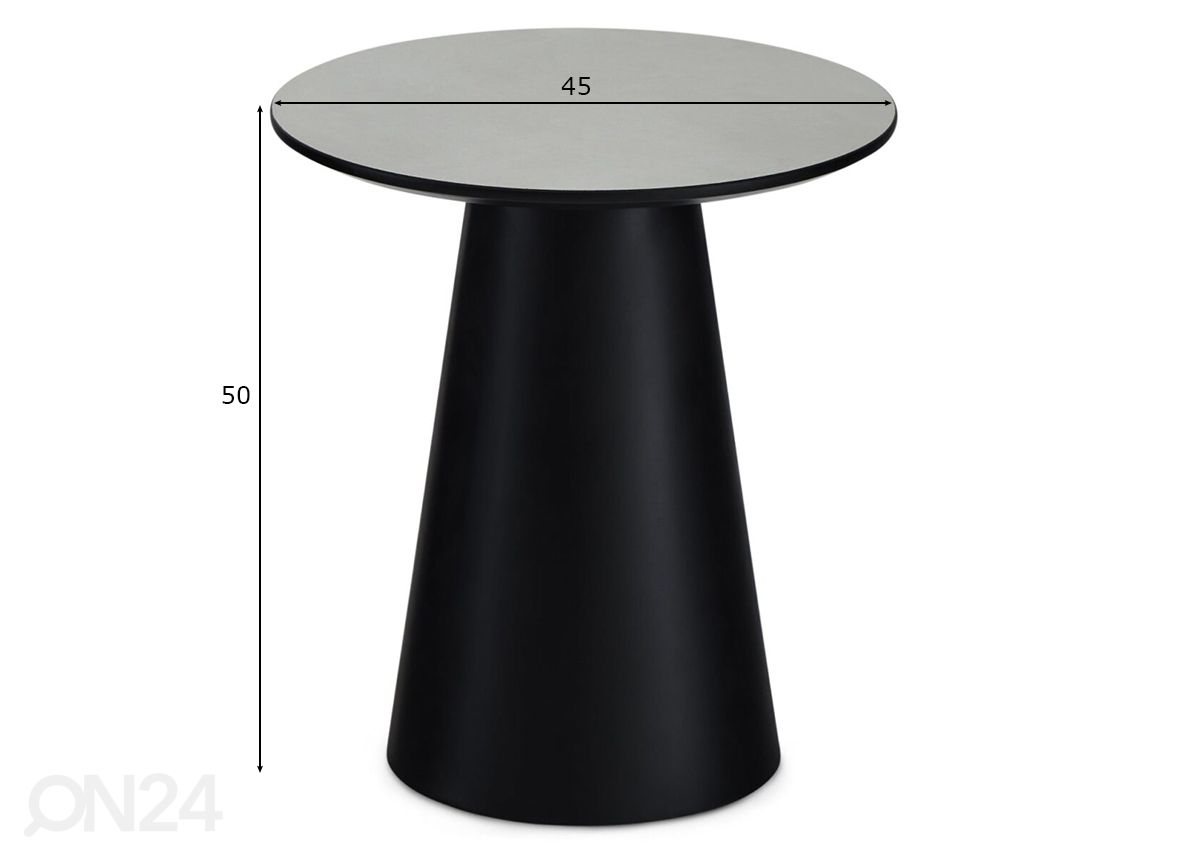 Sohvapöytä Tango Ø 45 cm kuvasuurennos mitat