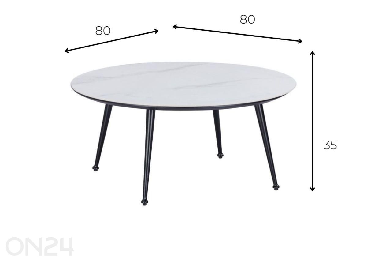 Sohvapöytä Tron D80 kuvasuurennos mitat