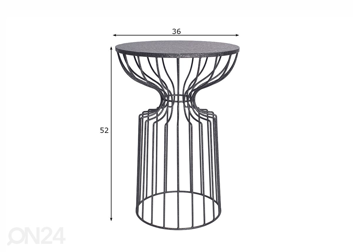 Sohvapöytä Variation Ø 36 cm kuvasuurennos mitat