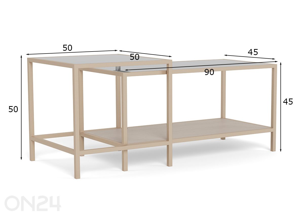 sohvapöytien sarja Spectral, 2 kpl kuvasuurennos mitat