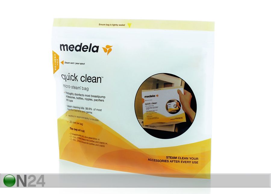 Sterilointipussit mikroaaltouuniin MEDELA CLEAN™ 5 kpl kuvasuurennos