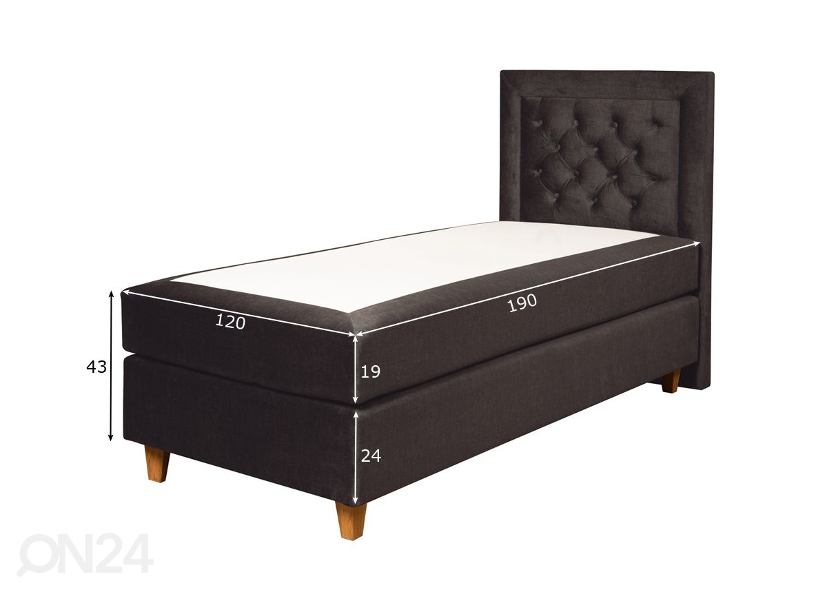 Stroma jenkkisänky Eros 120x190 cm kuvasuurennos mitat