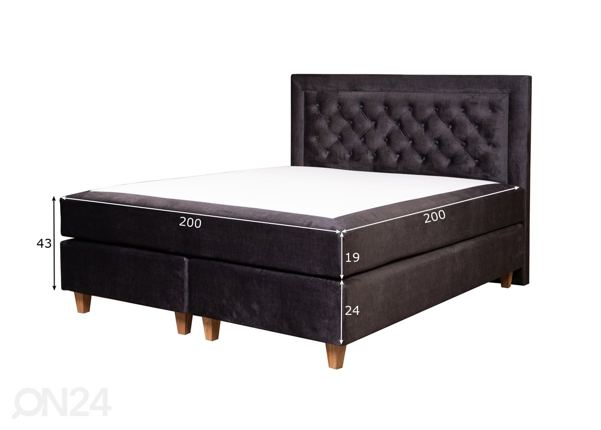 Stroma jenkkisänky Eros 200x200 cm kuvasuurennos mitat