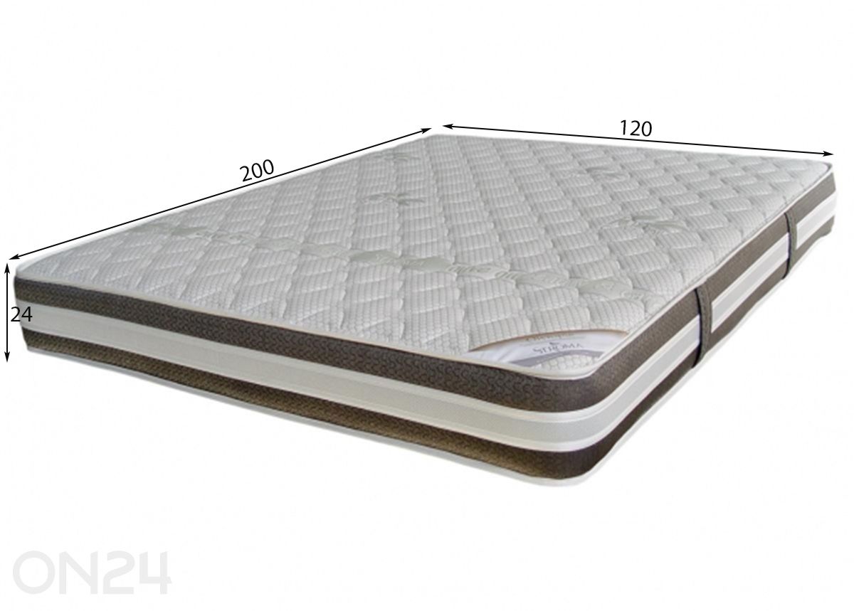 Stroma patja Olympia 120x200 cm kuvasuurennos mitat