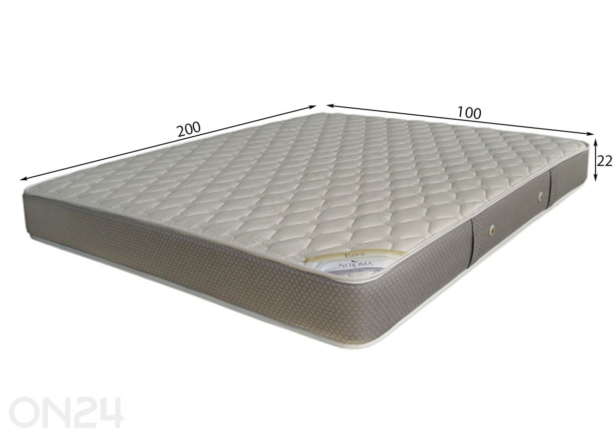 Stroma patja Reva 100x200 cm kuvasuurennos mitat