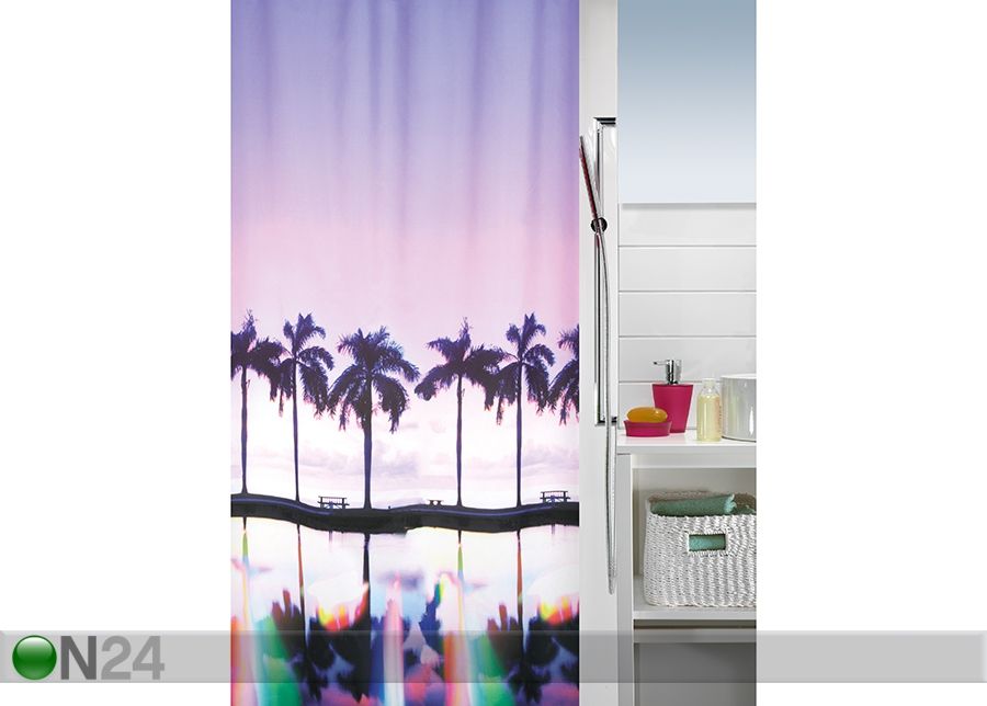 Suihkuverho PALM BEACH 180x200 cm kuvasuurennos