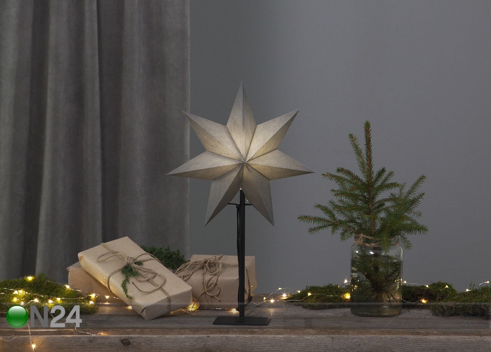 Tähti metallijalalla Ozen 55 cm kuvasuurennos