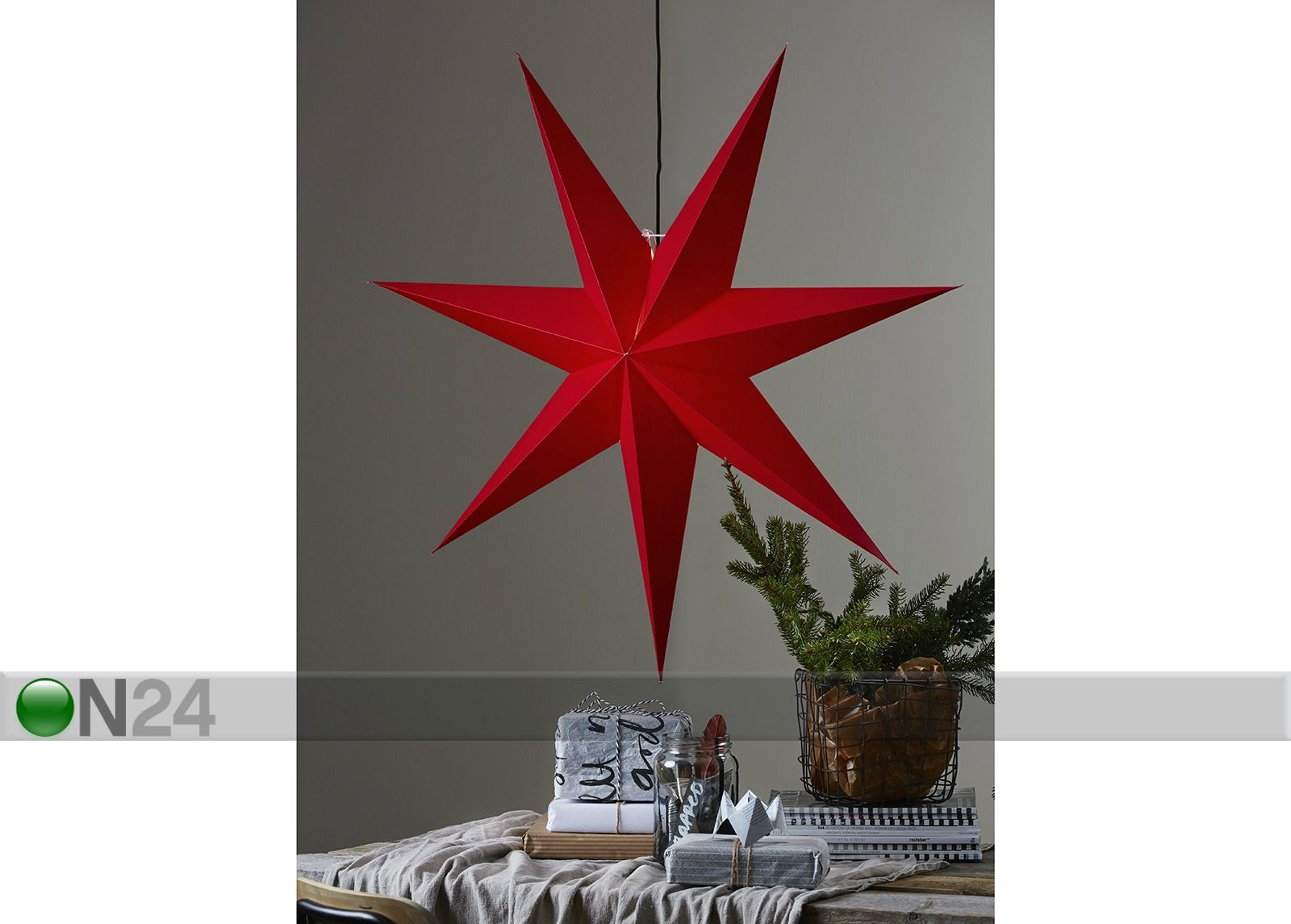Tähti Rozen 100cm, punainen kuvasuurennos