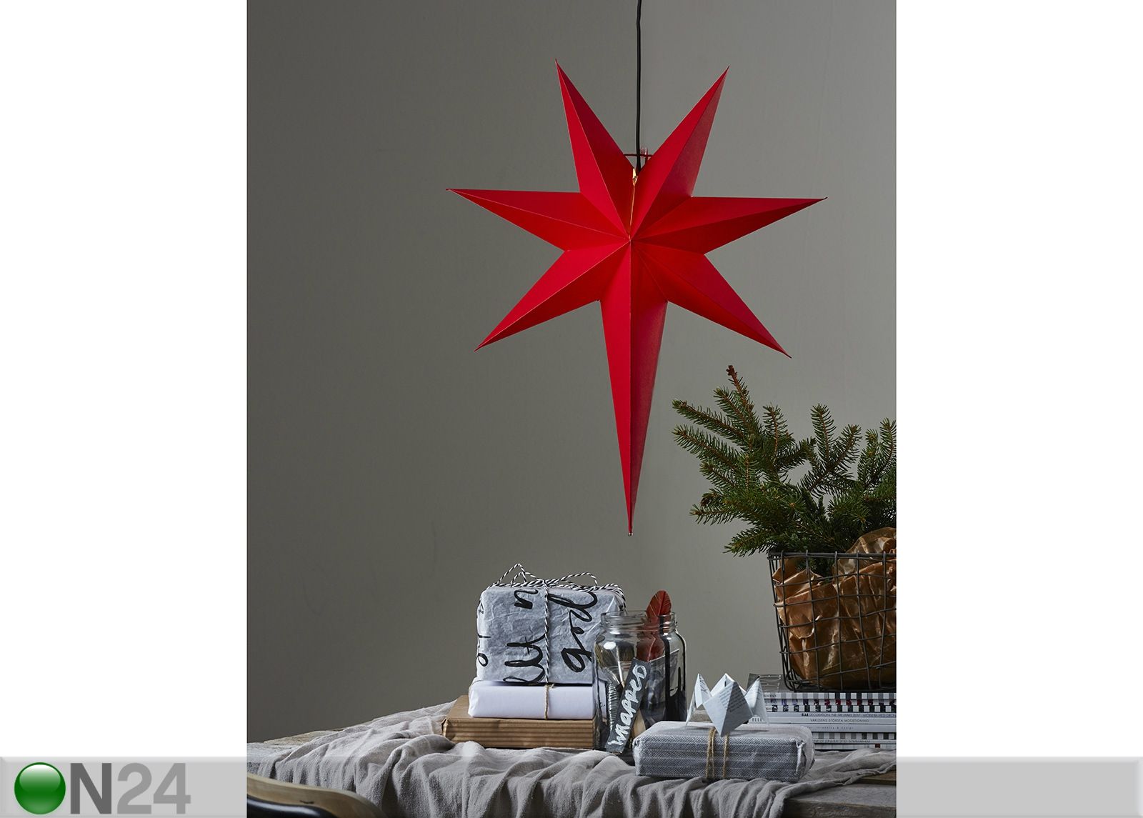 Tähti Rozen 55cm, punainen kuvasuurennos