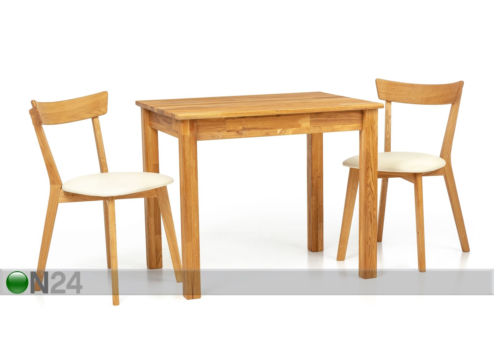 Tammi ruokapöytä Len23 90x65 cm + 2 tuolia Viola beige kuvasuurennos