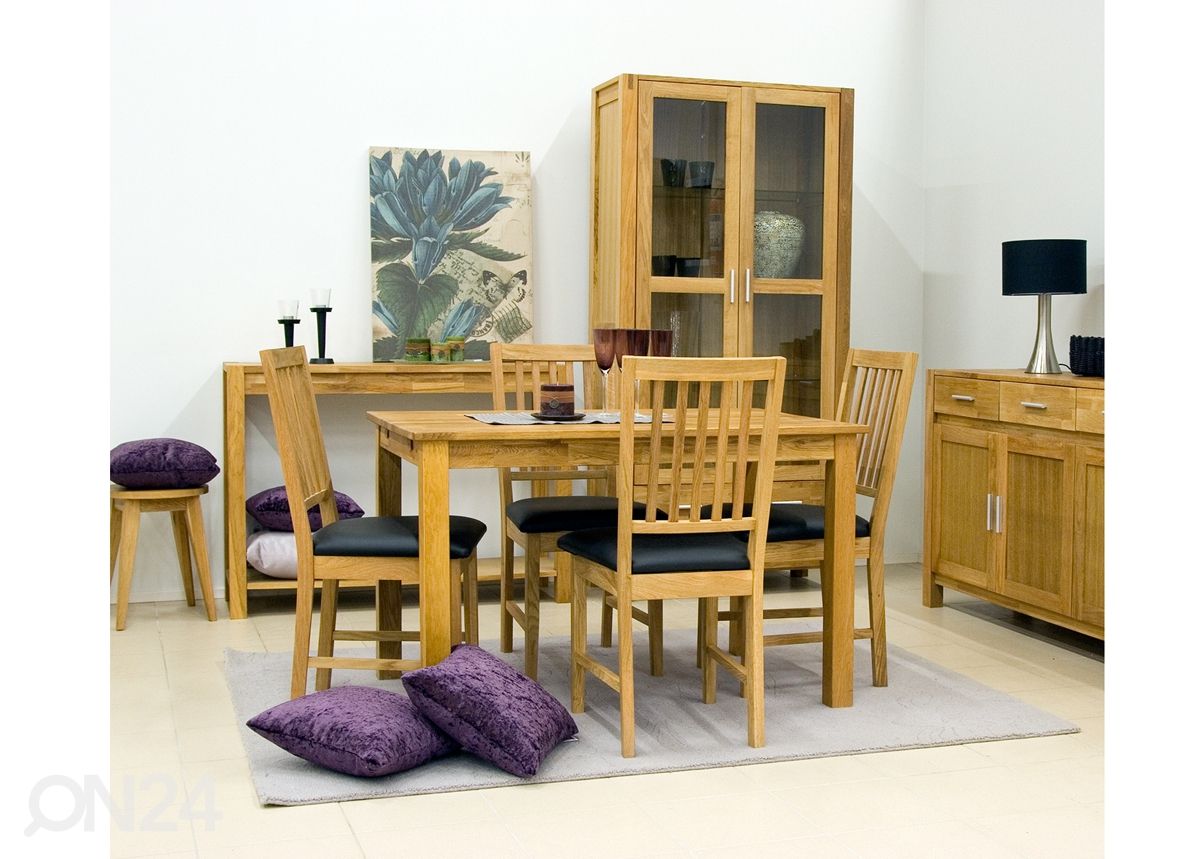 Tamminen ruokapöytä GLOUCESTER 75x120 cm kuvasuurennos