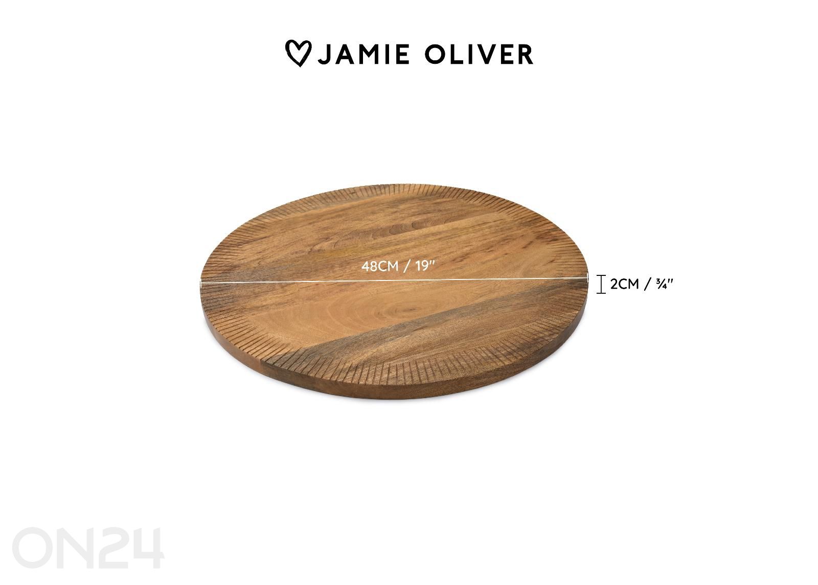 Tarjoilualusta Jamie Oliver Big love all-rounder board Ø 48 cm kuvasuurennos mitat