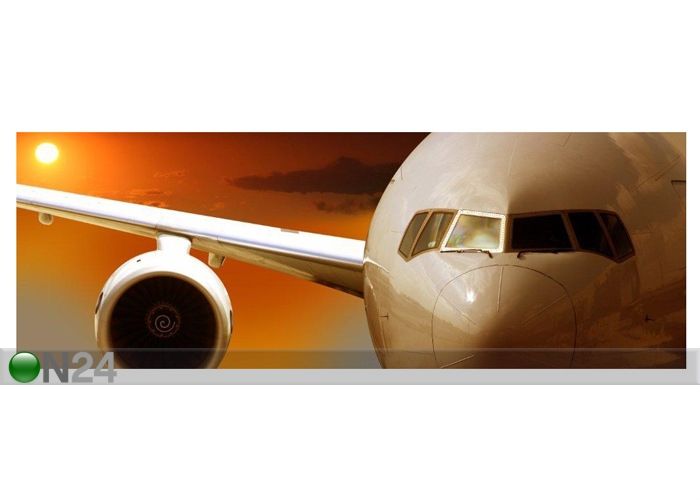Taulu Airplane Getting Speed 170x60 cm kuvasuurennos
