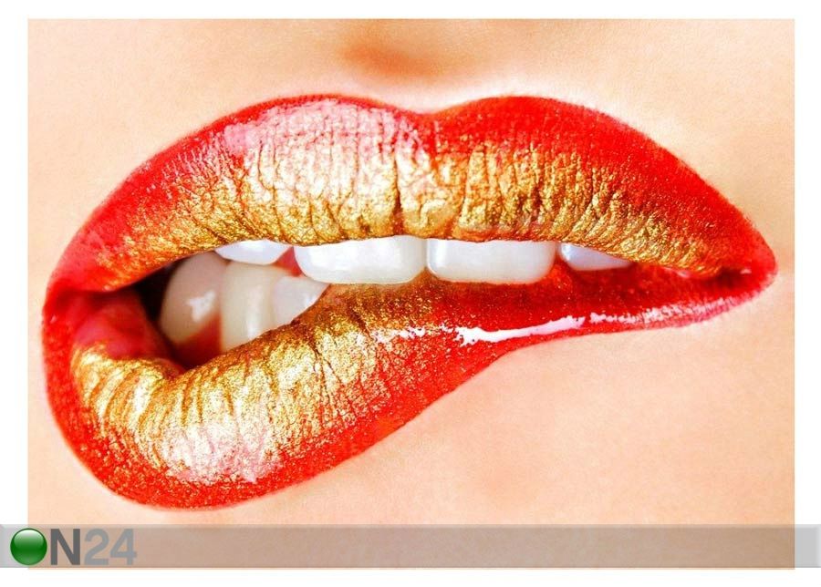 Taulu BEAUTIFUL MAKE UP OF BRIGHT LIPS 167x120 cm kuvasuurennos