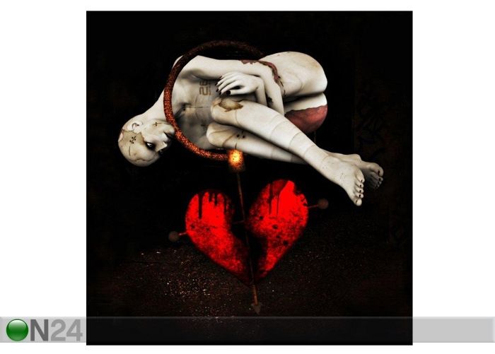 Taulu BROKEN HEARTED 50x51 cm kuvasuurennos