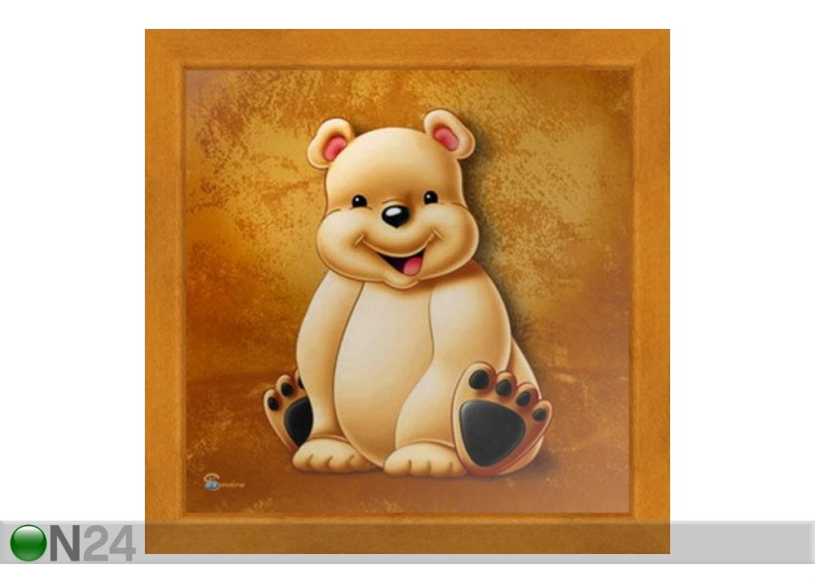 Taulu CHILDREN - WHITE BEAR 16x16 cm kuvasuurennos