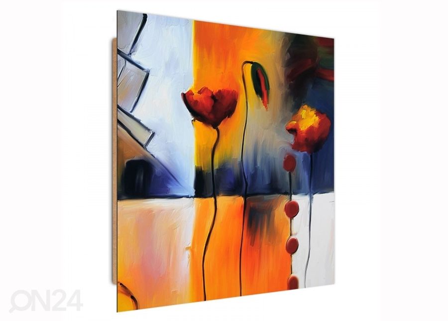Taulu Collage of flowers 3D 30x30 cm kuvasuurennos mitat