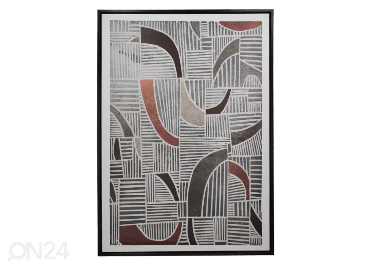 Taulu Graphic Black 50x70 cm, musta/ oranssi kuvasuurennos
