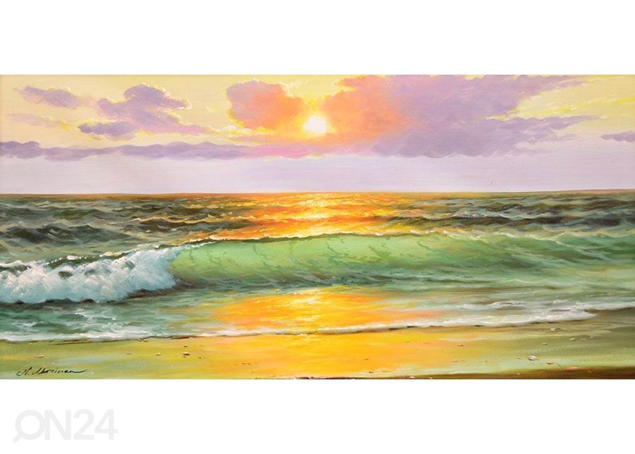 Taulu KULTAINEN HIEKKARANTA 120x60 cm kuvasuurennos