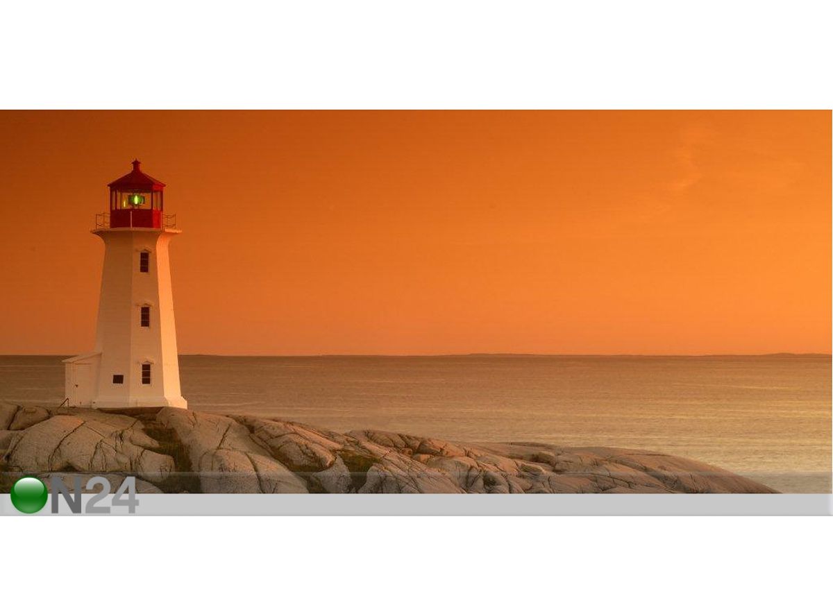 Taulu LIGHTHOUSE AT SUNSET 108x50 cm kuvasuurennos