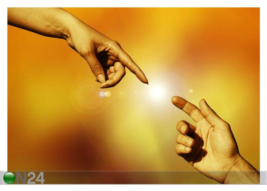 Taulu MALE AND FEMALE HANDS POINTING AT EACH OTHER kuvasuurennos