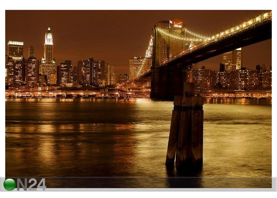 Taulu MANHATTAN AND BROOKLYN BRIDGE 179x120 cm kuvasuurennos