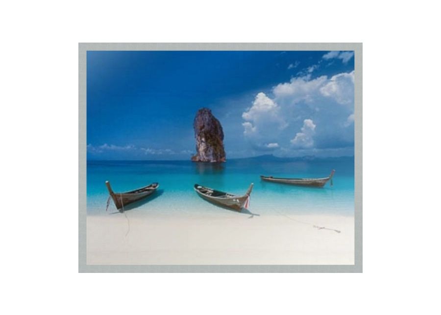 Taulu MODERN - BEACH AND BOAT 40x50 cm kuvasuurennos