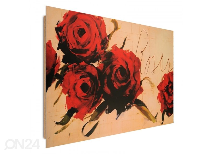Taulu Painted Roses 3D 98x68 cm kuvasuurennos
