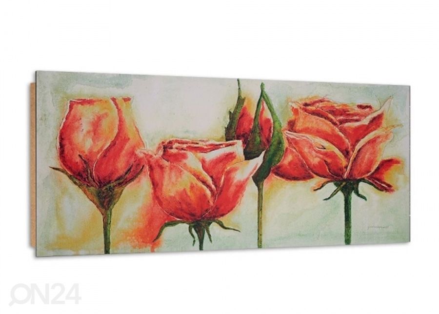 Taulu Roses in bloom 3D 100x50 cm kuvasuurennos