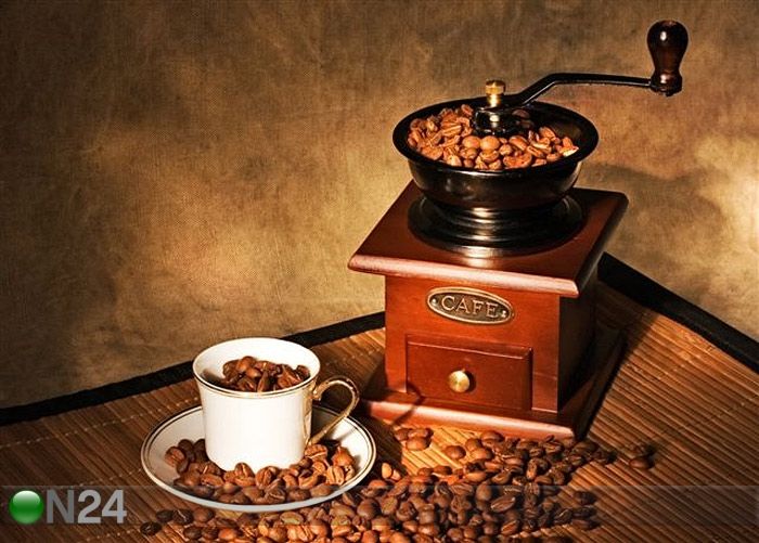Taulu STILL LIFE WITH COFFEE AND GRINDER 112x80 cm kuvasuurennos