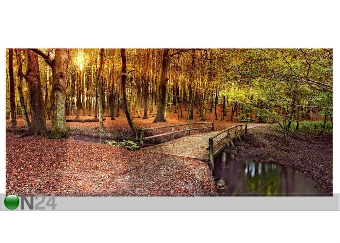 Taulu SYKSYN METSÄ 40x88 cm kuvasuurennos