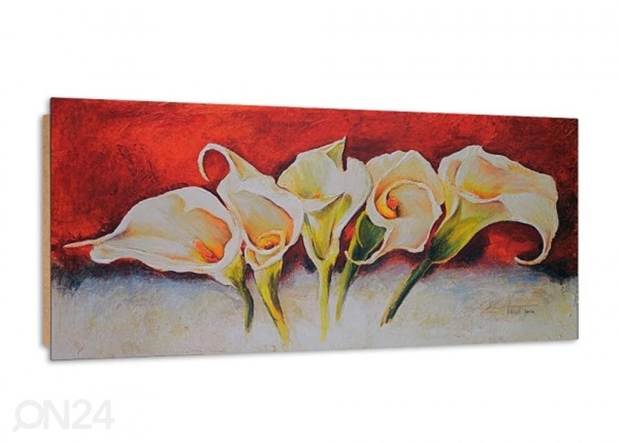 Taulu White callas 3D 100x50 cm kuvasuurennos